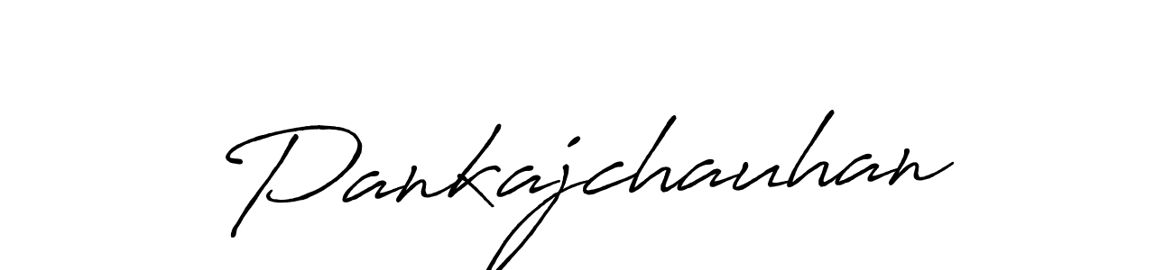 Also we have Pankajchauhan name is the best signature style. Create professional handwritten signature collection using Antro_Vectra_Bolder autograph style. Pankajchauhan signature style 7 images and pictures png