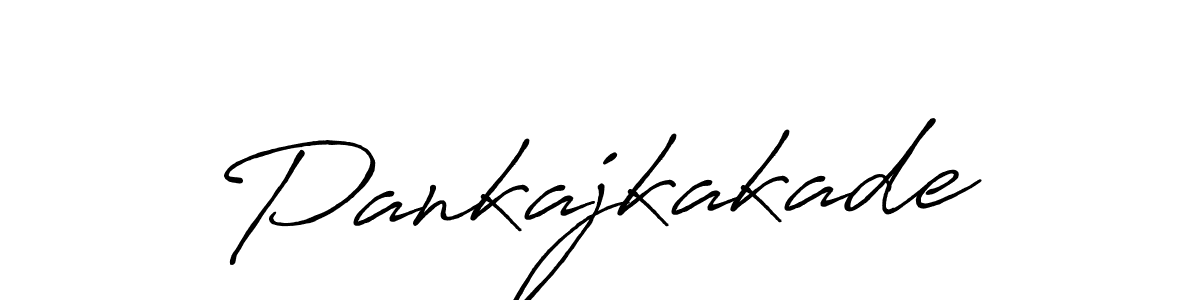 How to make Pankajkakade name signature. Use Antro_Vectra_Bolder style for creating short signs online. This is the latest handwritten sign. Pankajkakade signature style 7 images and pictures png