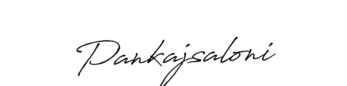 How to make Pankajsaloni name signature. Use Antro_Vectra_Bolder style for creating short signs online. This is the latest handwritten sign. Pankajsaloni signature style 7 images and pictures png