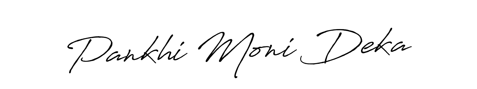 Create a beautiful signature design for name Pankhi Moni Deka. With this signature (Antro_Vectra_Bolder) fonts, you can make a handwritten signature for free. Pankhi Moni Deka signature style 7 images and pictures png