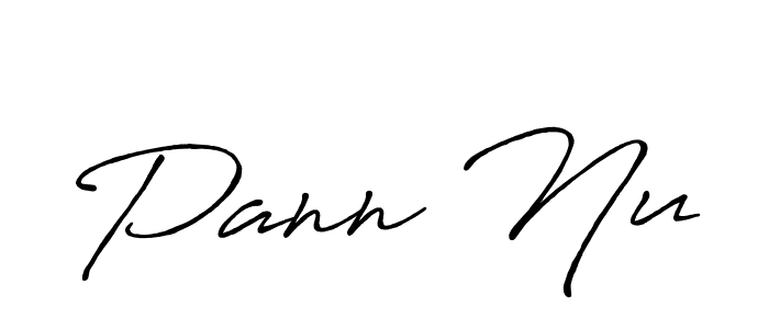 How to make Pann Nu name signature. Use Antro_Vectra_Bolder style for creating short signs online. This is the latest handwritten sign. Pann Nu signature style 7 images and pictures png