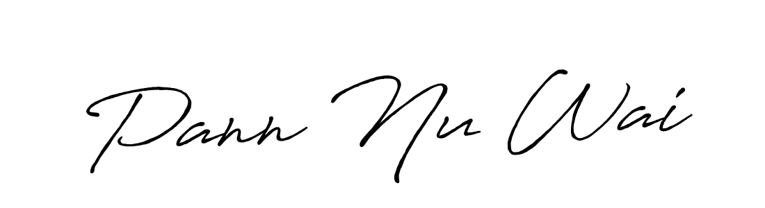 Similarly Antro_Vectra_Bolder is the best handwritten signature design. Signature creator online .You can use it as an online autograph creator for name Pann Nu Wai. Pann Nu Wai signature style 7 images and pictures png