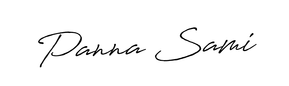 Make a beautiful signature design for name Panna Sami. With this signature (Antro_Vectra_Bolder) style, you can create a handwritten signature for free. Panna Sami signature style 7 images and pictures png
