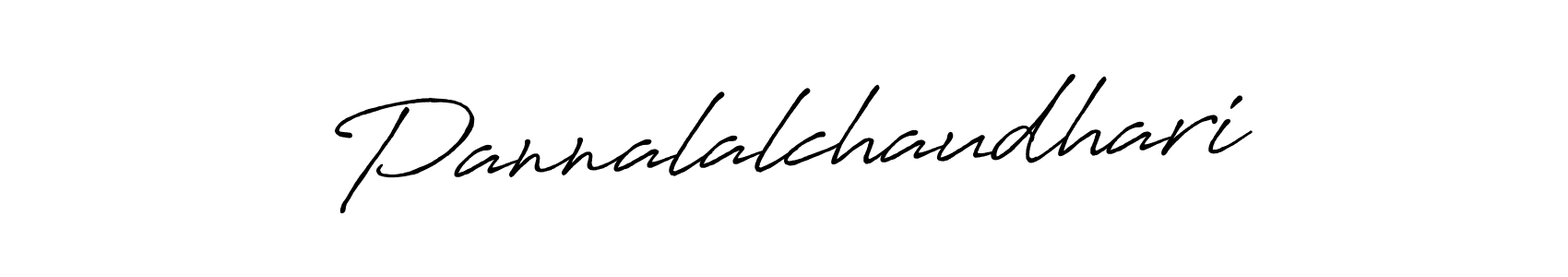 Create a beautiful signature design for name Pannalalchaudhari. With this signature (Antro_Vectra_Bolder) fonts, you can make a handwritten signature for free. Pannalalchaudhari signature style 7 images and pictures png
