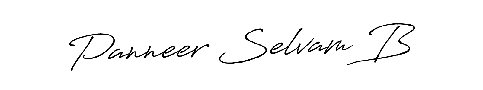 Also we have Panneer Selvam B name is the best signature style. Create professional handwritten signature collection using Antro_Vectra_Bolder autograph style. Panneer Selvam B signature style 7 images and pictures png