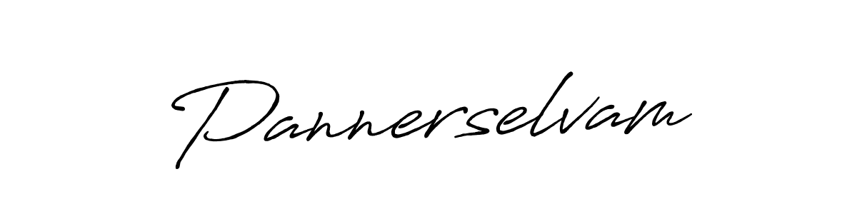 Make a beautiful signature design for name Pannerselvam. With this signature (Antro_Vectra_Bolder) style, you can create a handwritten signature for free. Pannerselvam signature style 7 images and pictures png