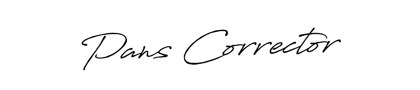 Once you've used our free online signature maker to create your best signature Antro_Vectra_Bolder style, it's time to enjoy all of the benefits that Pans Corrector name signing documents. Pans Corrector signature style 7 images and pictures png
