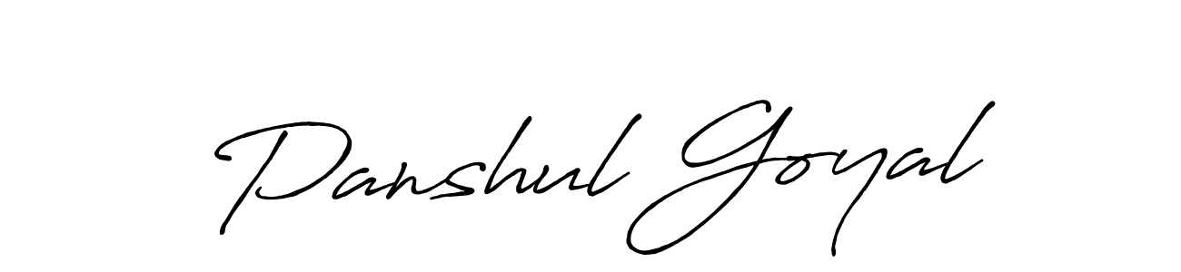 Also we have Panshul Goyal name is the best signature style. Create professional handwritten signature collection using Antro_Vectra_Bolder autograph style. Panshul Goyal signature style 7 images and pictures png