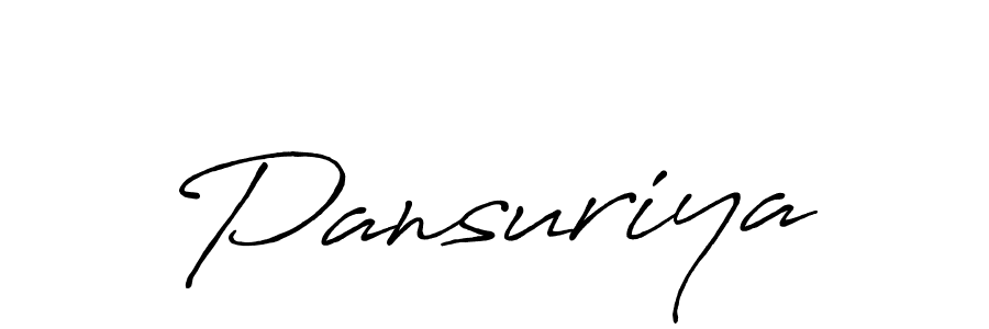 Design your own signature with our free online signature maker. With this signature software, you can create a handwritten (Antro_Vectra_Bolder) signature for name Pansuriya. Pansuriya signature style 7 images and pictures png