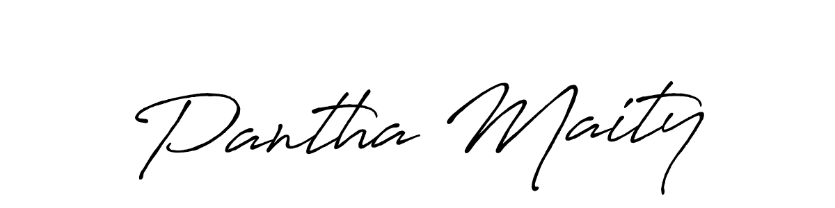 Similarly Antro_Vectra_Bolder is the best handwritten signature design. Signature creator online .You can use it as an online autograph creator for name Pantha Maity. Pantha Maity signature style 7 images and pictures png