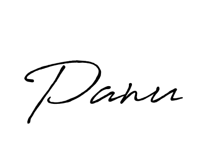 Panu stylish signature style. Best Handwritten Sign (Antro_Vectra_Bolder) for my name. Handwritten Signature Collection Ideas for my name Panu. Panu signature style 7 images and pictures png