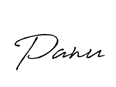 Panu stylish signature style. Best Handwritten Sign (Antro_Vectra_Bolder) for my name. Handwritten Signature Collection Ideas for my name Panu. Panu signature style 7 images and pictures png