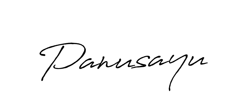 Use a signature maker to create a handwritten signature online. With this signature software, you can design (Antro_Vectra_Bolder) your own signature for name Panusayu. Panusayu signature style 7 images and pictures png