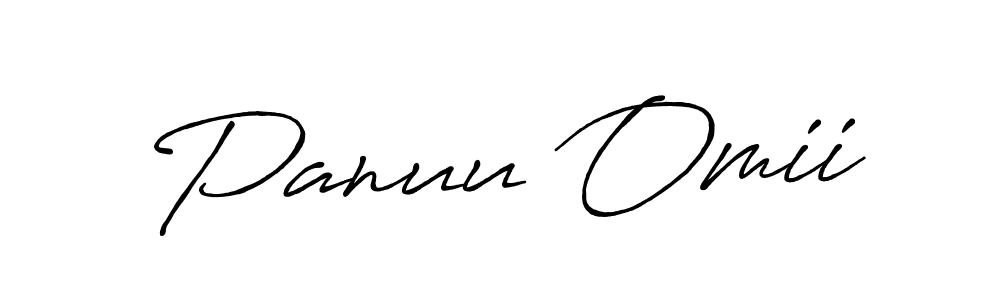 Design your own signature with our free online signature maker. With this signature software, you can create a handwritten (Antro_Vectra_Bolder) signature for name Panuu Omii. Panuu Omii signature style 7 images and pictures png