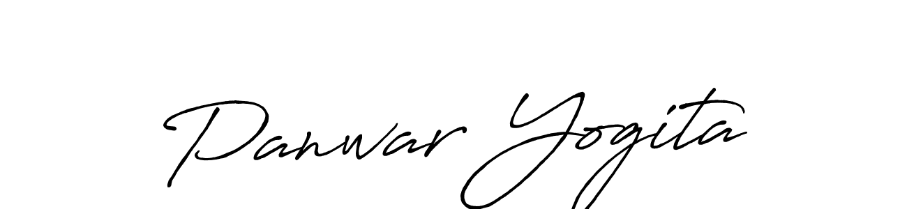 Panwar Yogita stylish signature style. Best Handwritten Sign (Antro_Vectra_Bolder) for my name. Handwritten Signature Collection Ideas for my name Panwar Yogita. Panwar Yogita signature style 7 images and pictures png