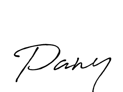 Create a beautiful signature design for name Pany. With this signature (Antro_Vectra_Bolder) fonts, you can make a handwritten signature for free. Pany signature style 7 images and pictures png