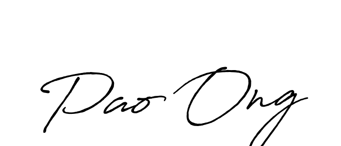 Make a beautiful signature design for name Pao Ong. With this signature (Antro_Vectra_Bolder) style, you can create a handwritten signature for free. Pao Ong signature style 7 images and pictures png