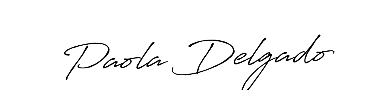 Make a beautiful signature design for name Paola Delgado. With this signature (Antro_Vectra_Bolder) style, you can create a handwritten signature for free. Paola Delgado signature style 7 images and pictures png