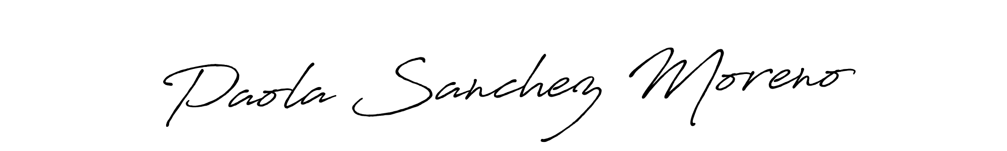 It looks lik you need a new signature style for name Paola Sanchez Moreno. Design unique handwritten (Antro_Vectra_Bolder) signature with our free signature maker in just a few clicks. Paola Sanchez Moreno signature style 7 images and pictures png