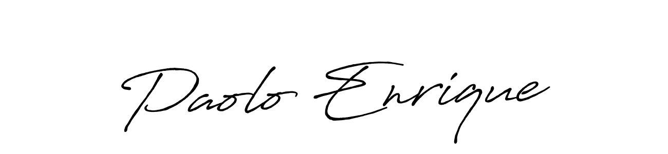 How to make Paolo Enrique name signature. Use Antro_Vectra_Bolder style for creating short signs online. This is the latest handwritten sign. Paolo Enrique signature style 7 images and pictures png