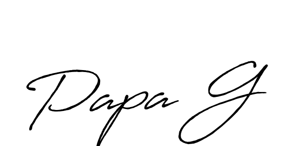 The best way (Antro_Vectra_Bolder) to make a short signature is to pick only two or three words in your name. The name Papa G include a total of six letters. For converting this name. Papa G signature style 7 images and pictures png