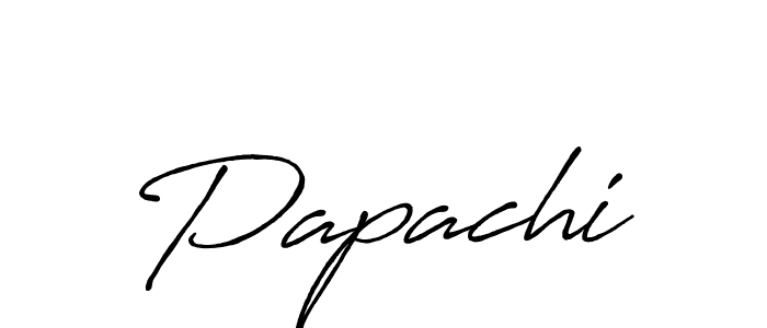 How to make Papachi name signature. Use Antro_Vectra_Bolder style for creating short signs online. This is the latest handwritten sign. Papachi signature style 7 images and pictures png