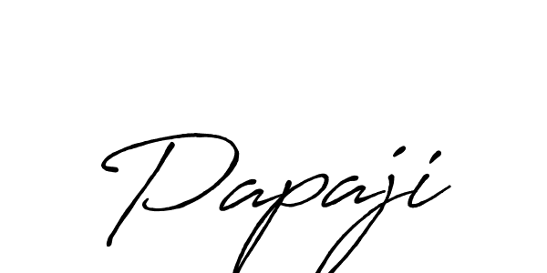 Make a beautiful signature design for name Papaji. With this signature (Antro_Vectra_Bolder) style, you can create a handwritten signature for free. Papaji signature style 7 images and pictures png