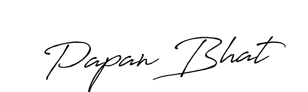 The best way (Antro_Vectra_Bolder) to make a short signature is to pick only two or three words in your name. The name Papan Bhat include a total of six letters. For converting this name. Papan Bhat signature style 7 images and pictures png
