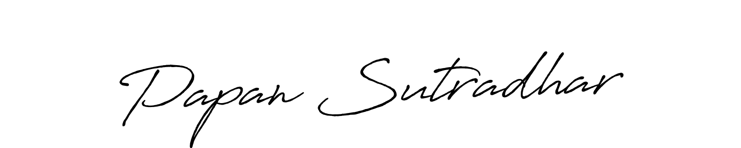 Design your own signature with our free online signature maker. With this signature software, you can create a handwritten (Antro_Vectra_Bolder) signature for name Papan Sutradhar. Papan Sutradhar signature style 7 images and pictures png