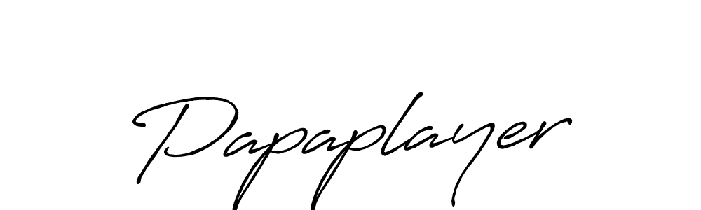 Use a signature maker to create a handwritten signature online. With this signature software, you can design (Antro_Vectra_Bolder) your own signature for name Papaplayer. Papaplayer signature style 7 images and pictures png