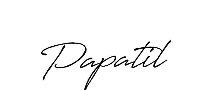 Create a beautiful signature design for name Papatil. With this signature (Antro_Vectra_Bolder) fonts, you can make a handwritten signature for free. Papatil signature style 7 images and pictures png