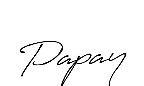 Design your own signature with our free online signature maker. With this signature software, you can create a handwritten (Antro_Vectra_Bolder) signature for name Papay. Papay signature style 7 images and pictures png