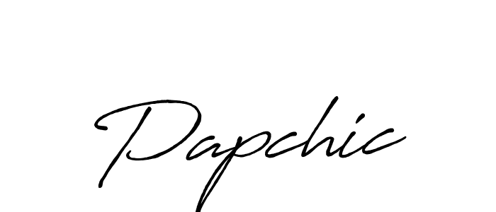 Make a beautiful signature design for name Papchic. With this signature (Antro_Vectra_Bolder) style, you can create a handwritten signature for free. Papchic signature style 7 images and pictures png