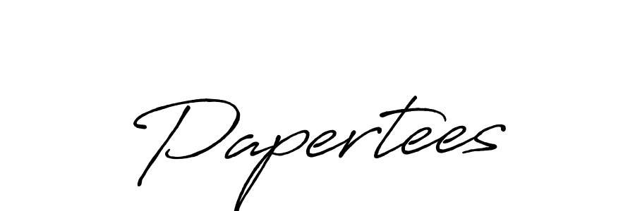Design your own signature with our free online signature maker. With this signature software, you can create a handwritten (Antro_Vectra_Bolder) signature for name Papertees. Papertees signature style 7 images and pictures png