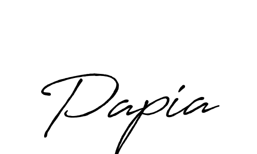 You should practise on your own different ways (Antro_Vectra_Bolder) to write your name (Papia) in signature. don't let someone else do it for you. Papia signature style 7 images and pictures png