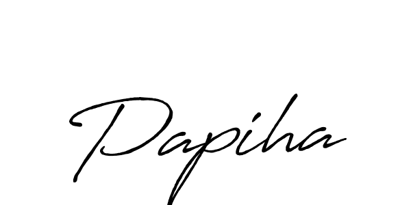 Make a beautiful signature design for name Papiha. With this signature (Antro_Vectra_Bolder) style, you can create a handwritten signature for free. Papiha signature style 7 images and pictures png