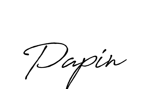 Design your own signature with our free online signature maker. With this signature software, you can create a handwritten (Antro_Vectra_Bolder) signature for name Papin. Papin signature style 7 images and pictures png