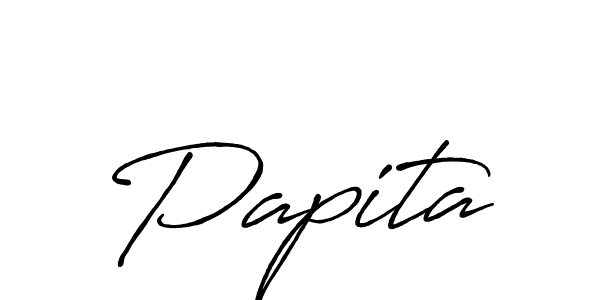 Create a beautiful signature design for name Papita. With this signature (Antro_Vectra_Bolder) fonts, you can make a handwritten signature for free. Papita signature style 7 images and pictures png