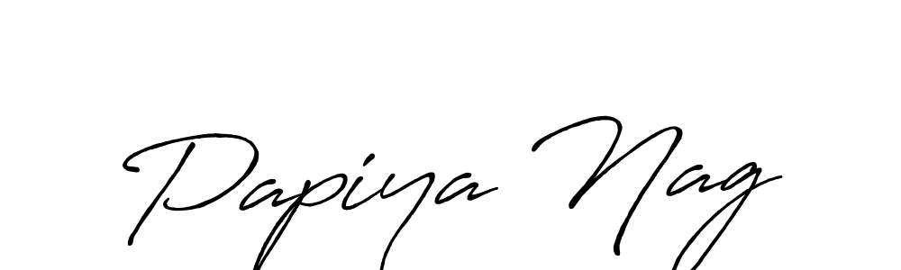 Design your own signature with our free online signature maker. With this signature software, you can create a handwritten (Antro_Vectra_Bolder) signature for name Papiya Nag. Papiya Nag signature style 7 images and pictures png