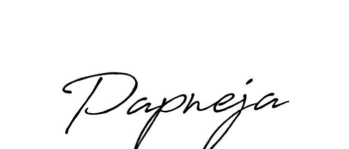 Design your own signature with our free online signature maker. With this signature software, you can create a handwritten (Antro_Vectra_Bolder) signature for name Papneja. Papneja signature style 7 images and pictures png