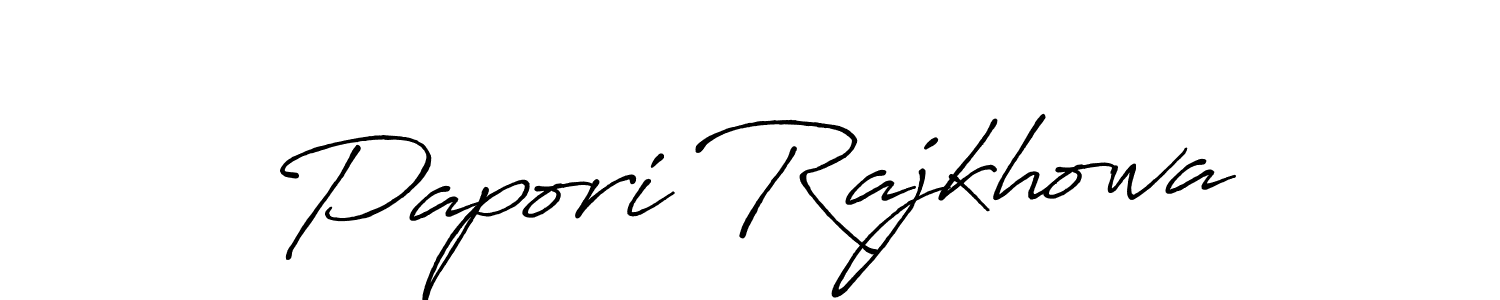 Design your own signature with our free online signature maker. With this signature software, you can create a handwritten (Antro_Vectra_Bolder) signature for name Papori Rajkhowa. Papori Rajkhowa signature style 7 images and pictures png