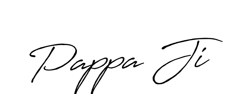 Create a beautiful signature design for name Pappa Ji. With this signature (Antro_Vectra_Bolder) fonts, you can make a handwritten signature for free. Pappa Ji signature style 7 images and pictures png