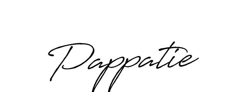 Pappatie stylish signature style. Best Handwritten Sign (Antro_Vectra_Bolder) for my name. Handwritten Signature Collection Ideas for my name Pappatie. Pappatie signature style 7 images and pictures png