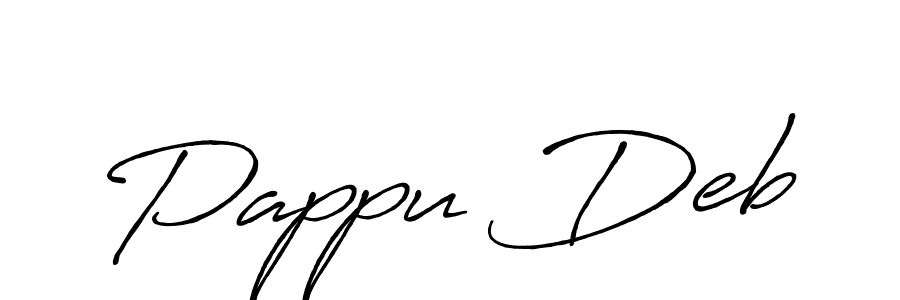 Pappu Deb stylish signature style. Best Handwritten Sign (Antro_Vectra_Bolder) for my name. Handwritten Signature Collection Ideas for my name Pappu Deb. Pappu Deb signature style 7 images and pictures png