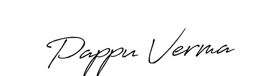 Create a beautiful signature design for name Pappu Verma. With this signature (Antro_Vectra_Bolder) fonts, you can make a handwritten signature for free. Pappu Verma signature style 7 images and pictures png