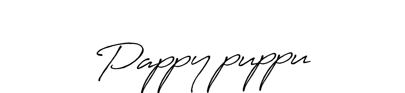 Design your own signature with our free online signature maker. With this signature software, you can create a handwritten (Antro_Vectra_Bolder) signature for name Pappy♡puppu. Pappy♡puppu signature style 7 images and pictures png