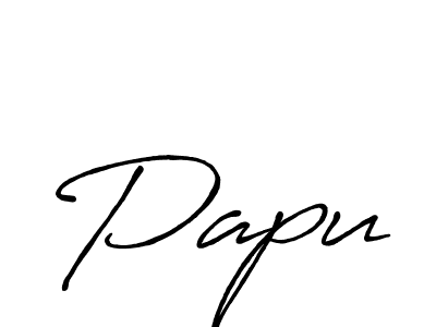 Make a beautiful signature design for name Papu. With this signature (Antro_Vectra_Bolder) style, you can create a handwritten signature for free. Papu signature style 7 images and pictures png