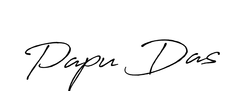 Create a beautiful signature design for name Papu Das. With this signature (Antro_Vectra_Bolder) fonts, you can make a handwritten signature for free. Papu Das signature style 7 images and pictures png