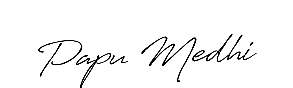 You should practise on your own different ways (Antro_Vectra_Bolder) to write your name (Papu Medhi) in signature. don't let someone else do it for you. Papu Medhi signature style 7 images and pictures png