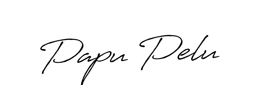 Also we have Papu Pelu name is the best signature style. Create professional handwritten signature collection using Antro_Vectra_Bolder autograph style. Papu Pelu signature style 7 images and pictures png